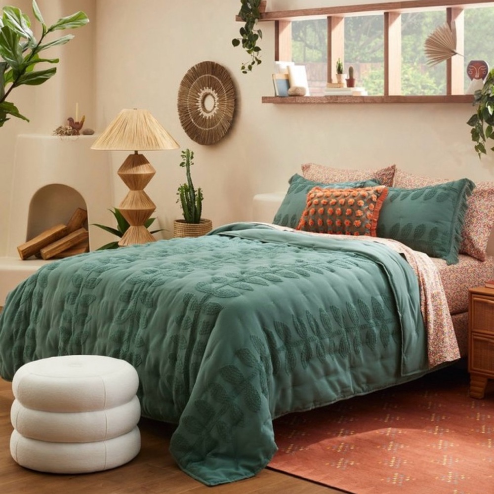 Chenille Sunset & Vine Quilt & 2 Shams from Opalhouse with Jungalow